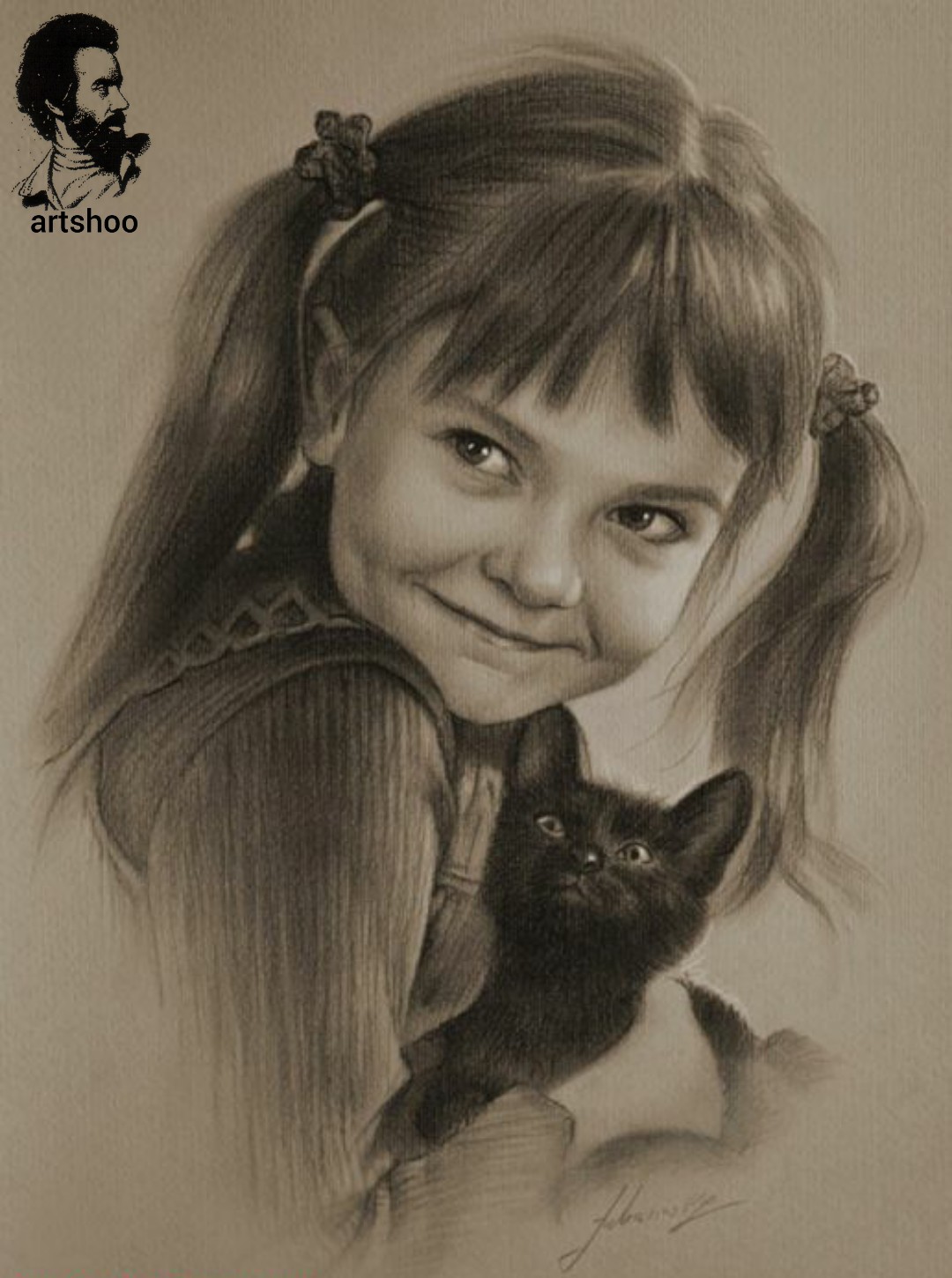 مدل کودک سیاه قلم